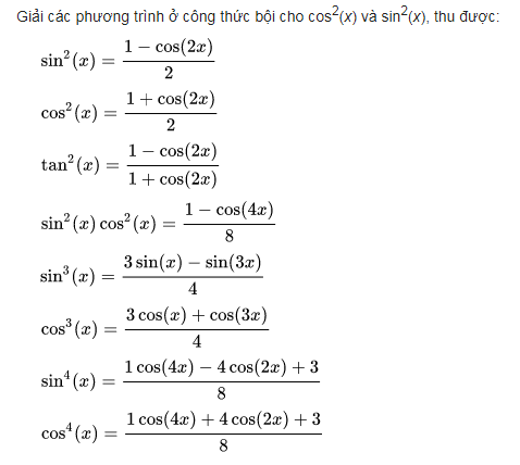 Công thức hạ bậc lượng giác lớp 10 có ví dụ minh họa từ A – Z